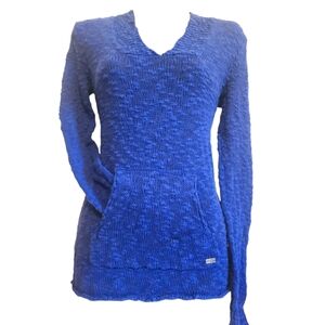 Roxy Lightweight Blue Knit Hoodie Size Small